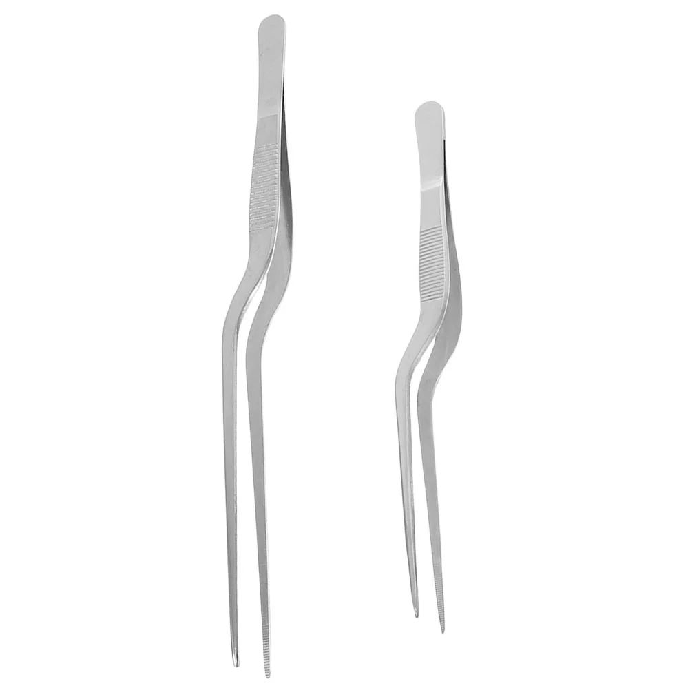 2pcs Stainless Steel Western Food Metal Food Tweezers Fish Bone Tweezers Kitchen Tweezers
2pcs Stainless Steel Western Food Metal Food Tweezers Fish Bone Tweezers Kitchen Tweezers