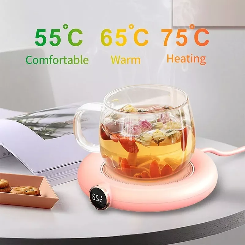 

Mini przenośny podgrzewacz przyssawki USB 3 biegów kubek kawy ogrzewanie Coaster inteligentny termostatyczny płyta grzejna ml