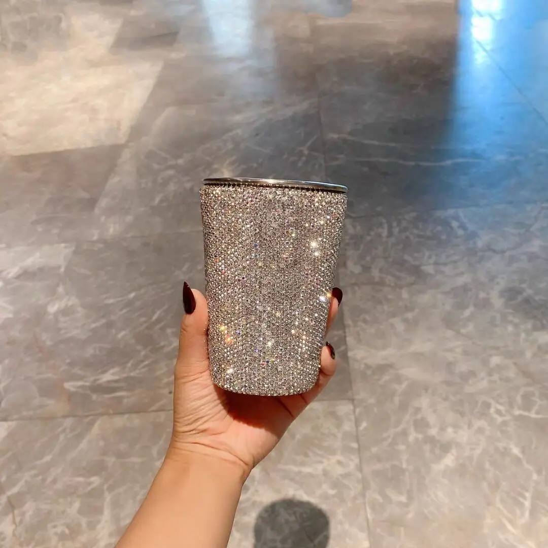 Handmade Crystal Rhinestone 500ml Beer Mugs Stainless Steel Portable Travel Office Coffee Tea Wine Milk And Beverage Mugs
Handmade Crystal Rhinestone 500ml Beer Mugs Stainless Steel Portable Travel Office Coffee Tea Wine Milk And Beverage Mugs