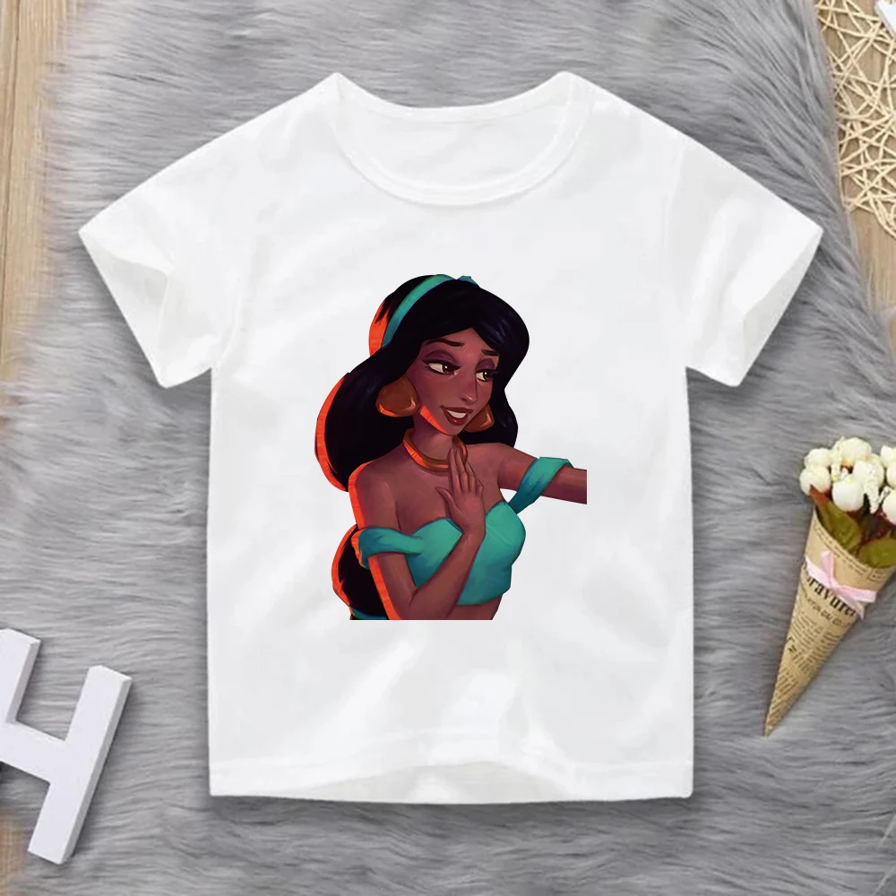 Disney Kids T Shirt Jasmine Princess Print Four Seasons Casual Style White Clothes Popular Child Unisex Tops Tees Exquisite 3-8T
Disney Kids T Shirt Jasmine Princess Print Four Seasons Casual Style White Clothes Popular Child Unisex Tops Tees Exquisite 3-8T
