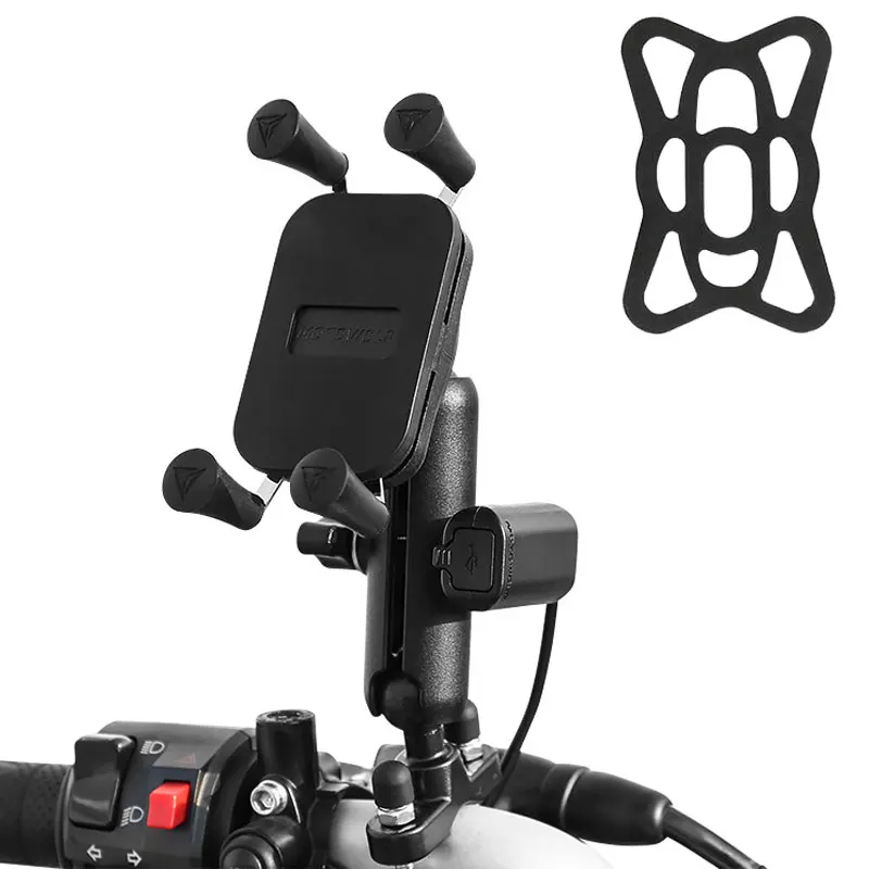 Motorcycle Mobile Phone Holder USB Charger GPS Mount Stand Aluminum Alloy Bracket For IOS iPhone Android Smartphone
Motorcycle Mobile Phone Holder USB Charger GPS Mount Stand Aluminum Alloy Bracket For IOS iPhone Android Smartphone