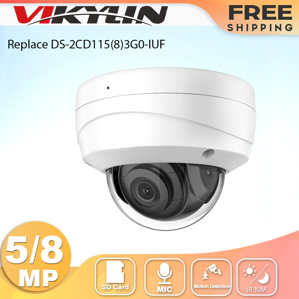 Vikylin 5mp 8mp POE Security Network camera Built-in Mic WDR H.265 Replace Hikvision DS-2CD1183G0-IUF Video Surveillance Camera
Vikylin 5mp 8mp POE Security Network camera Built-in Mic WDR H.265 Replace Hikvision DS-2CD1183G0-IUF Video Surveillance Camera