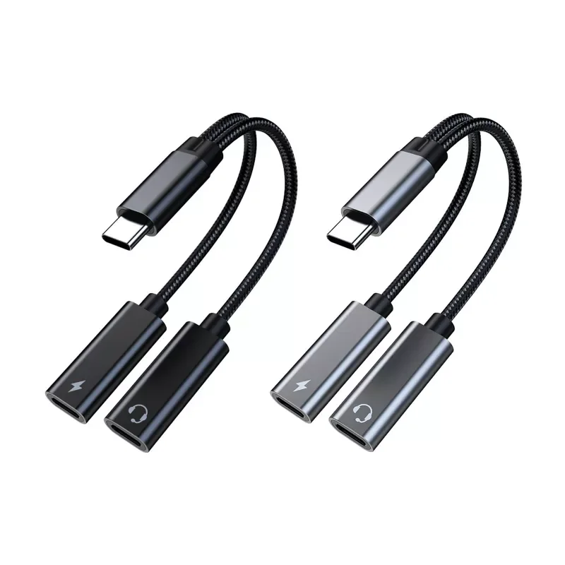 USB C Splitter 2 in 1 USB C to Dual USB C Audio Charging Adapter USB C Headphone Jack 60W PD Fast Charging Cable Accessories
USB C Splitter 2 in 1 USB C to Dual USB C Audio Charging Adapter USB C Headphone Jack 60W PD Fast Charging Cable Accessories