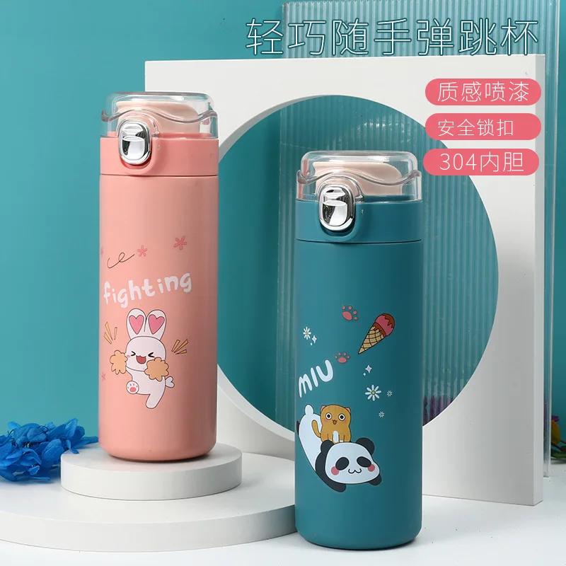 Мультяшный термос из нержавеющей стали, портативная похлопывающая чашка для воды, модные чашки для мальчиков и девочек
Мультяшный термос из нержавеющей стали, портативная похлопывающая чашка для воды, модные чашки для мальчиков и девочек