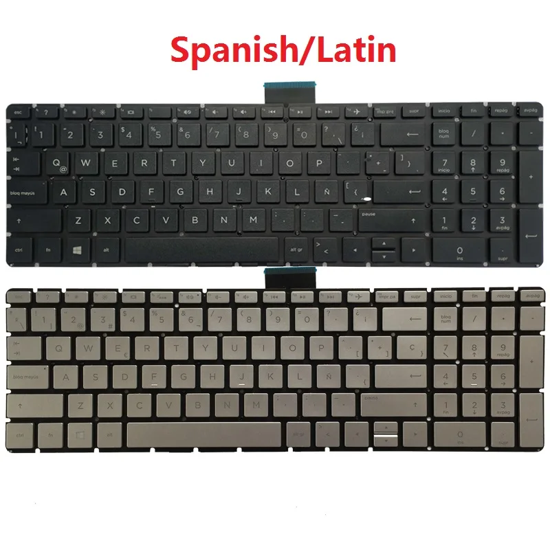 

NEW Spanish SP laptop keyboard for HP 17-AR 17-BS 17-AK 17-AE 17G-BR 17Q-BU 17Z-AK 17T-BS silver/black