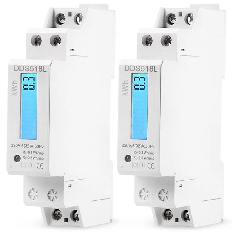 2X Single Phase LCD Backlit Wattmeter Power Consumption Watt Energy Meter Kwh AC 5-32A 230V 50Hz 110V 60Hz
2X Single Phase LCD Backlit Wattmeter Power Consumption Watt Energy Meter Kwh AC 5-32A 230V 50Hz 110V 60Hz