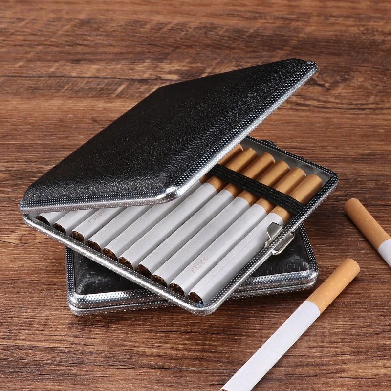 Genuine Leather Cigarette Case 20-piece Folio Tightening Belt, Men's Cigarette Storage Box, Independent Windproof Cigarette Case
Genuine Leather Cigarette Case 20-piece Folio Tightening Belt, Men's Cigarette Storage Box, Independent Windproof Cigarette Case