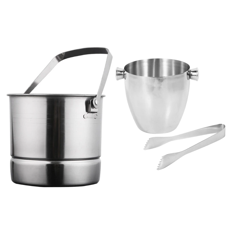 2 набора, портативное ведро для льда, ведро для льда для шампанского, металлическое ведро для льда с водяным барьером 1 л, 1,5 л
2 набора, портативное ведро для льда, ведро для льда для шампанского, металлическое ведро для льда с водяным барьером 1 л, 1,5 л