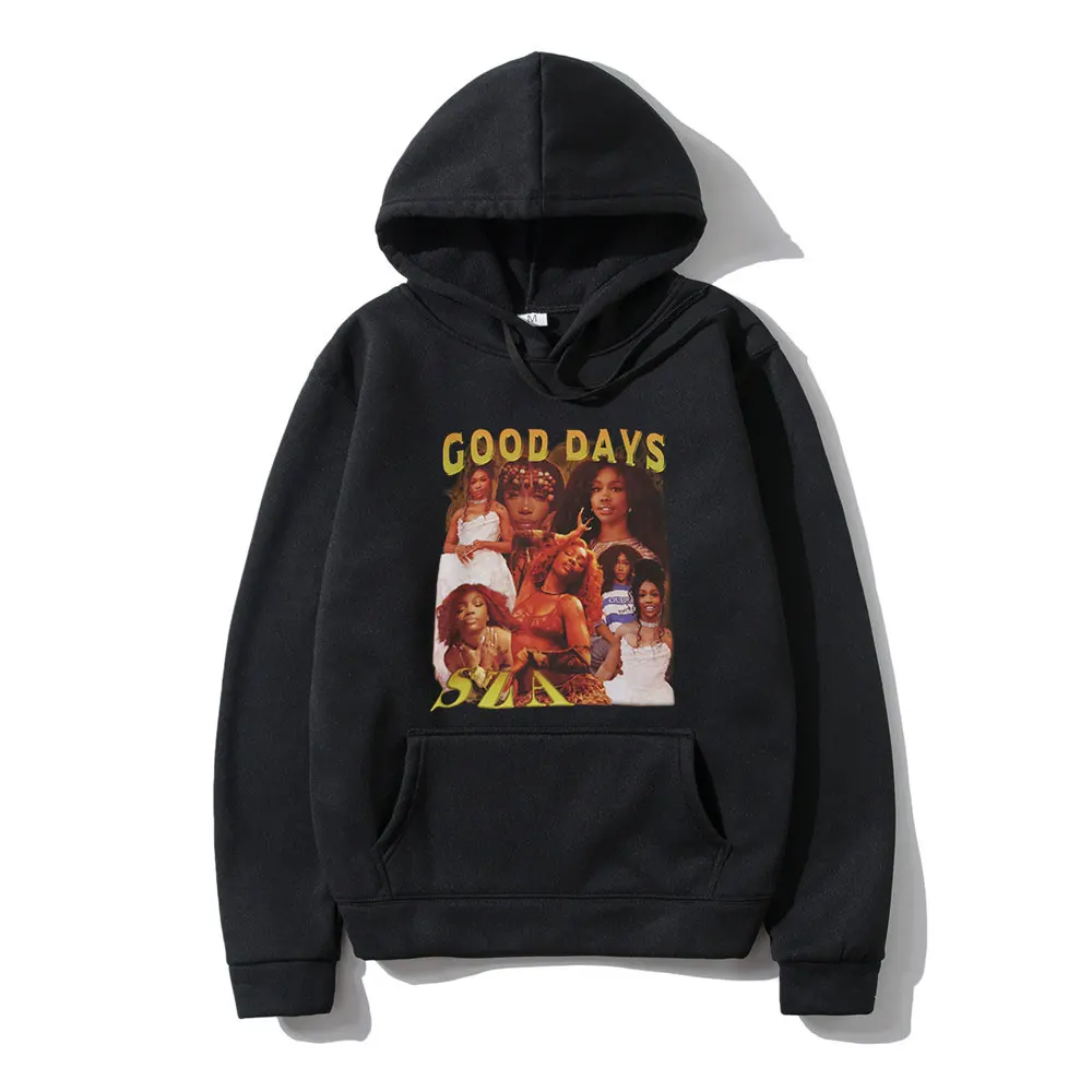 SZA Good Days Graphic Sweatshirt 90s Hip Hop Vintage Rapper Gothic Pullover Men Long Sleeves Hip Hop Clothes Hoodies Oversize
SZA Good Days Graphic Sweatshirt 90s Hip Hop Vintage Rapper Gothic Pullover Men Long Sleeves Hip Hop Clothes Hoodies Oversize