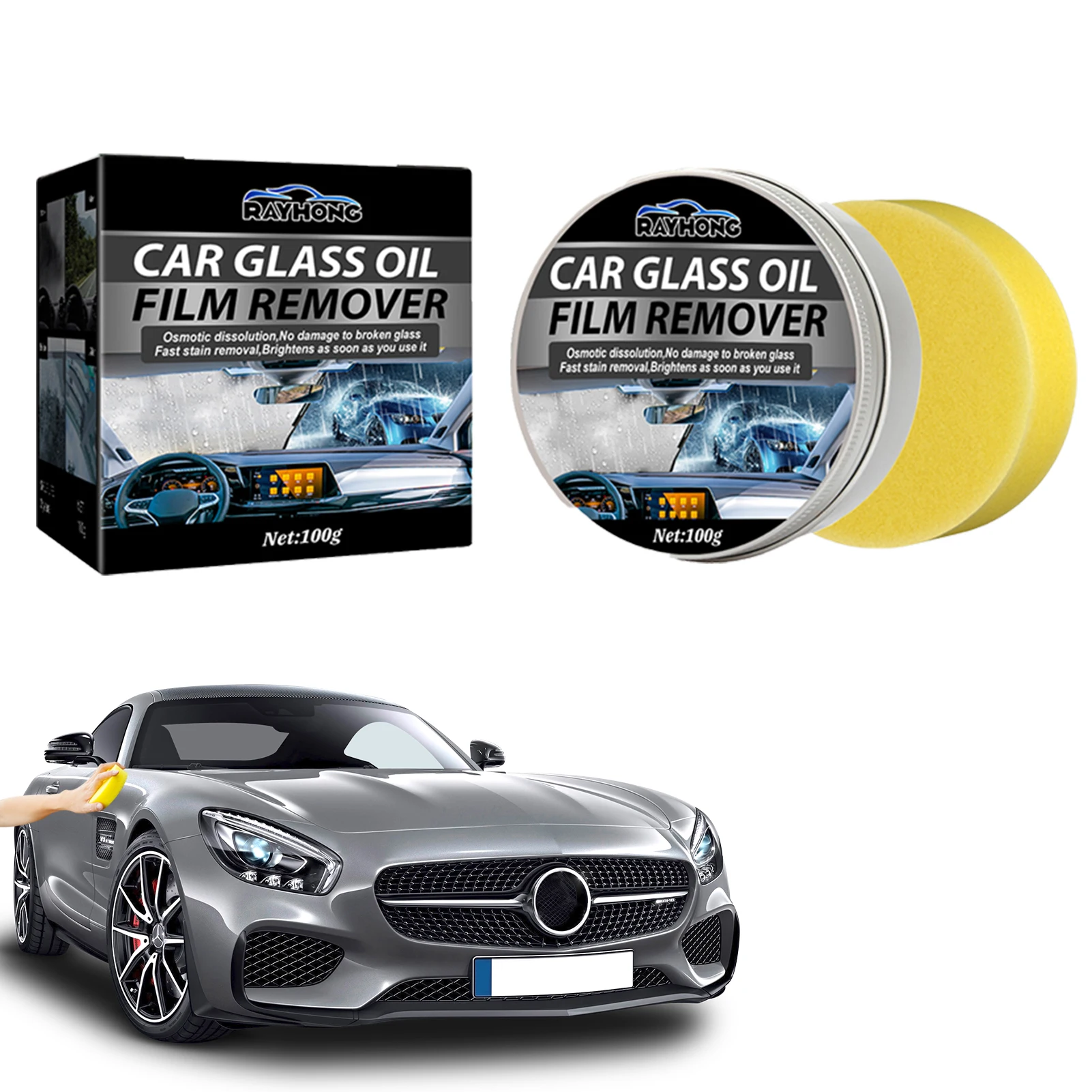 Car Windshield Oil Film Cleaner Glass Stripper Water Spot Remover Car Windshield Oil Film Cleaner Window Front Windshield Agent
Car Windshield Oil Film Cleaner Glass Stripper Water Spot Remover Car Windshield Oil Film Cleaner Window Front Windshield Agent