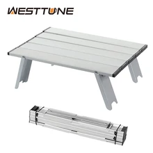 Camping Mini Foldable Table Ultralight Aluminum Alloy Outdoor Table for Travel Picnic Barbecue Folding Computer Bed Desk