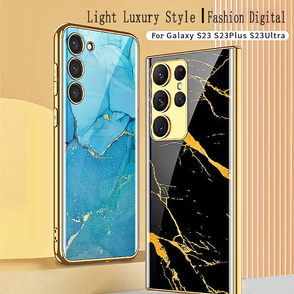 Luxury Plating Glass 360 Full Shockproof Phone Case For Samsung Galaxy S23 Plus Ultra Soft Edge Silicone Lens Protection Cover
Luxury Plating Glass 360 Full Shockproof Phone Case For Samsung Galaxy S23 Plus Ultra Soft Edge Silicone Lens Protection Cover