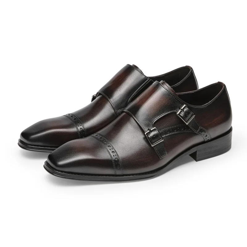 Brand Genuine Leather Men Formal Shoes Black Double Monk Strap Dress Shoes Men Designer Wedding Oxford Leather Men's City Shoes
Brand Genuine Leather Men Formal Shoes Black Double Monk Strap Dress Shoes Men Designer Wedding Oxford Leather Men's City Shoes