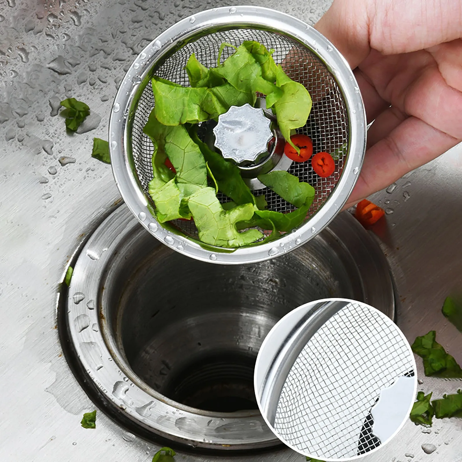 Kitchen Sink Filter Net Stainless Steel Wash Basin Water Blocking Plug Vegetable Washing Basin Anti Blocking Sewer Plug In Stock
Kitchen Sink Filter Net Stainless Steel Wash Basin Water Blocking Plug Vegetable Washing Basin Anti Blocking Sewer Plug In Stock