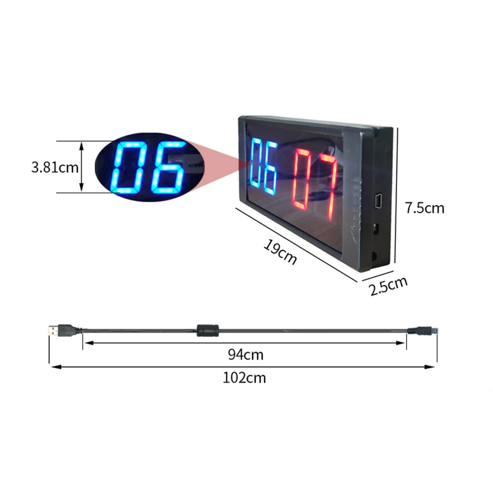 Fitness Timer Aluminum Alloy Electronic Remote Control Scorecard With Charging Cable 1Pcs For Basketball Football
Fitness Timer Aluminum Alloy Electronic Remote Control Scorecard With Charging Cable 1Pcs For Basketball Football