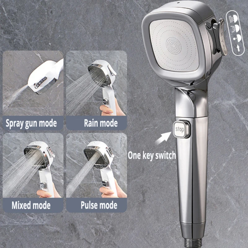 NEW Rainfall 4 Modes Shower Head High Pressure Water Saving with Filter Handheld Shower Turbocharged Spray Nozzle Bath Accessory
NEW Rainfall 4 Modes Shower Head High Pressure Water Saving with Filter Handheld Shower Turbocharged Spray Nozzle Bath Accessory