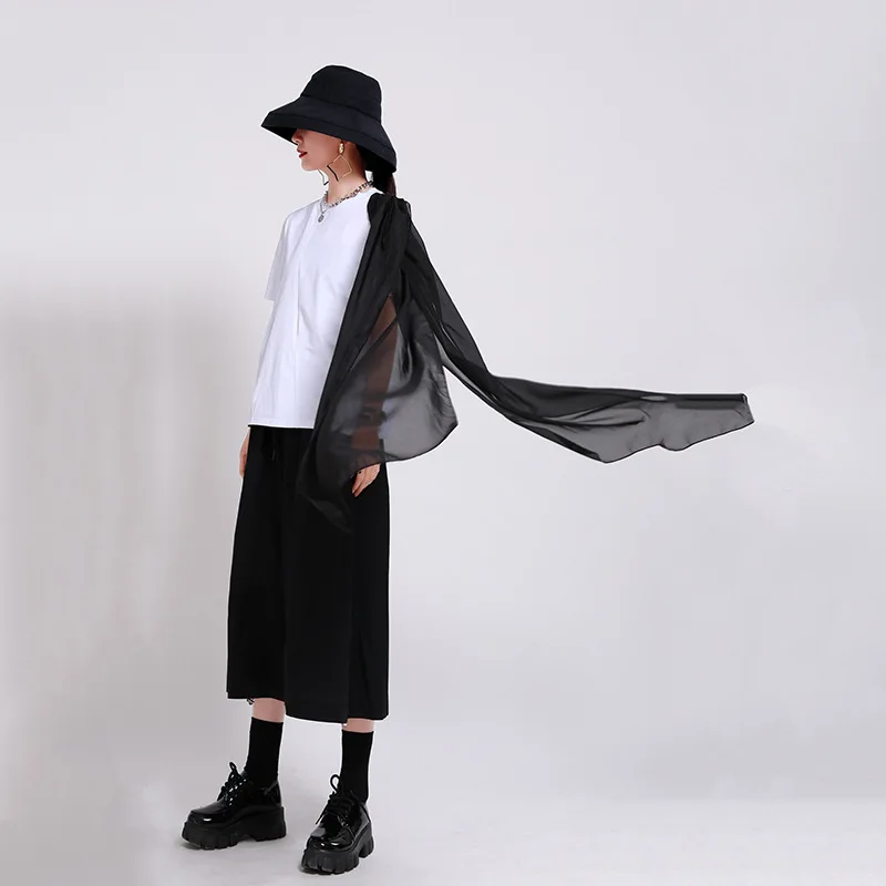 SuperAen/футболка; Коллекция 2022 года; Летние лоскутные Женские топы из органзы с круглым вырезом и короткими рукавами
SuperAen/футболка; Коллекция 2022 года; Летние лоскутные Женские топы из органзы с круглым вырезом и короткими рукавами