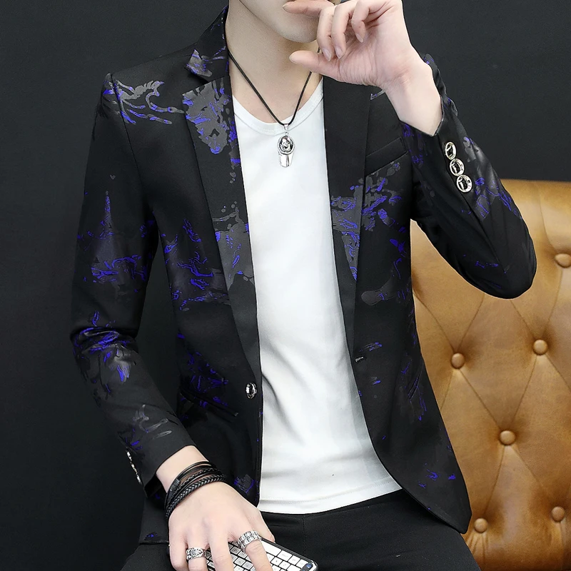 Floral Print Blazer Jacket Men Korean Trend Streetwear Mens Clothing Casual Suit Coat Male Slim Fit blazer masculino
Floral Print Blazer Jacket Men Korean Trend Streetwear Mens Clothing Casual Suit Coat Male Slim Fit blazer masculino