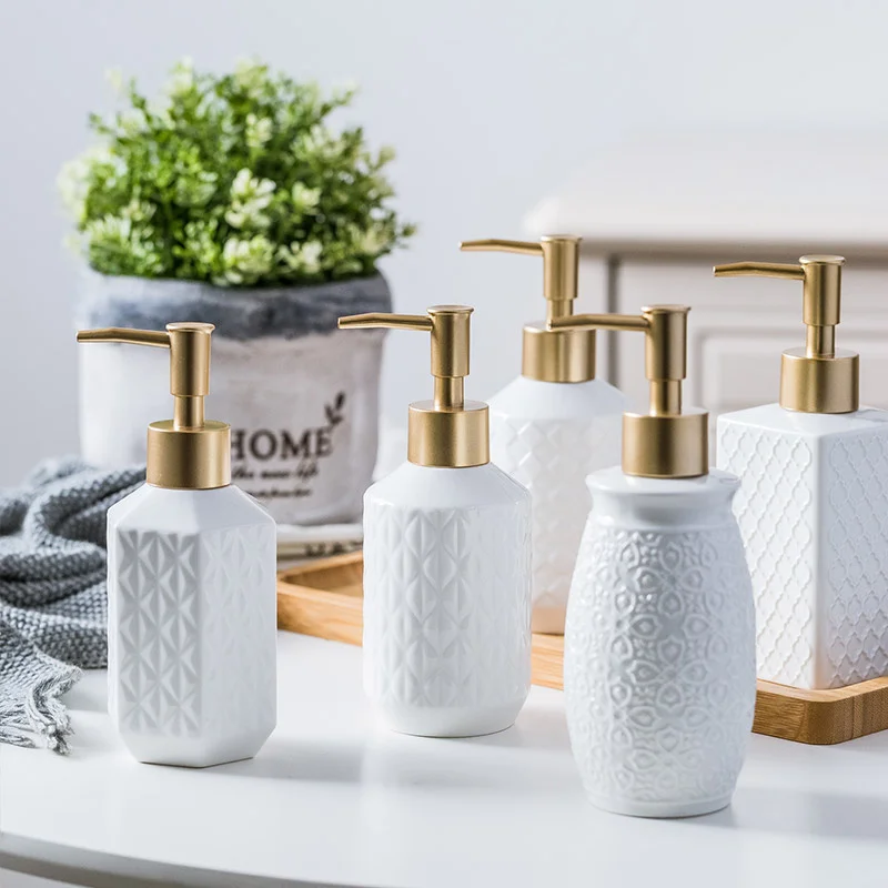 Simple Ceramic Kitchen Household Hand Sanitizer Shower Gel Bottle Shampoo Bottle Sub-Bottling Soap Dispenser Lotion 
Simple Ceramic Kitchen Household Hand Sanitizer Shower Gel Bottle Shampoo Bottle Sub-Bottling Soap Dispenser Lotion