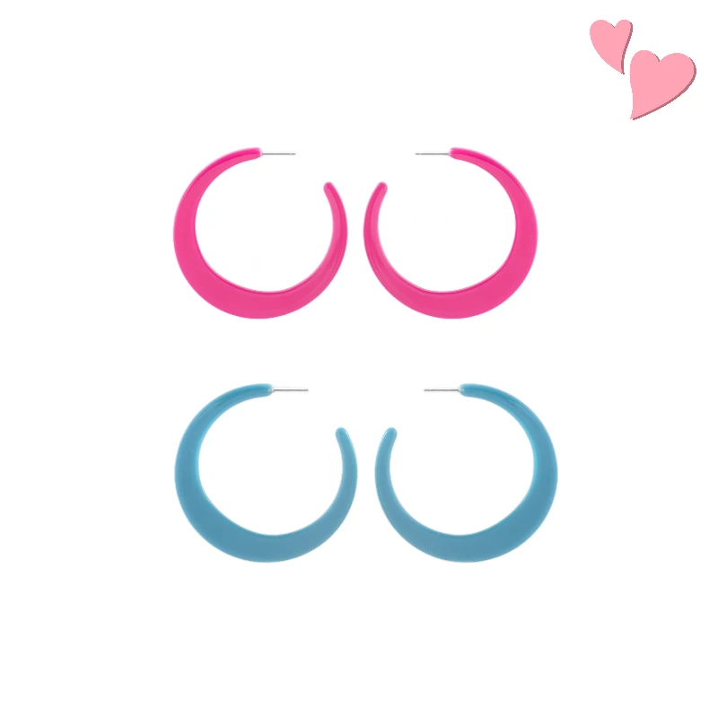 Acrylic Simple C-Shaped Big Geometric Hoop Earrings For Women Exaggerated Heart Circle Hoops New Fashion Party Jewelry
Acrylic Simple C-Shaped Big Geometric Hoop Earrings For Women Exaggerated Heart Circle Hoops New Fashion Party Jewelry