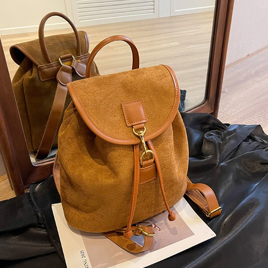 Korea Women Faux Suede Backpacks Vintage Female Shoulder Bags Casual Travel Ladies Bagpack High-quality School Bags Rucksack Sac
Korea Women Faux Suede Backpacks Vintage Female Shoulder Bags Casual Travel Ladies Bagpack High-quality School Bags Rucksack Sac