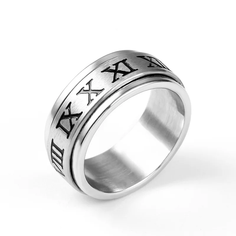 8mm 316L Stainless Steel Roman Numerals Band Ring for Men Women Vintage Black Enamel Metal Finger Rings Punk Party Jewelry Gifts
8mm 316L Stainless Steel Roman Numerals Band Ring for Men Women Vintage Black Enamel Metal Finger Rings Punk Party Jewelry Gifts
