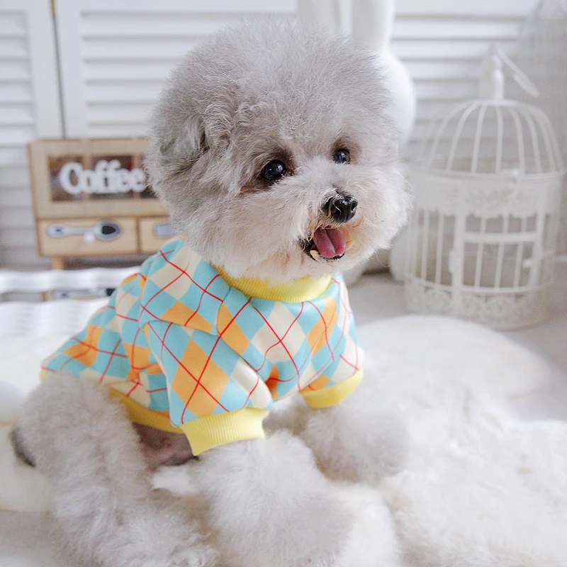 Pet Cat Bears Schnauzer Small Dog Teddy Dog Clothes Spring and Autumn Costume Colorful Rhombic Tee Shirts Two Legs
Pet Cat Bears Schnauzer Small Dog Teddy Dog Clothes Spring and Autumn Costume Colorful Rhombic Tee Shirts Two Legs