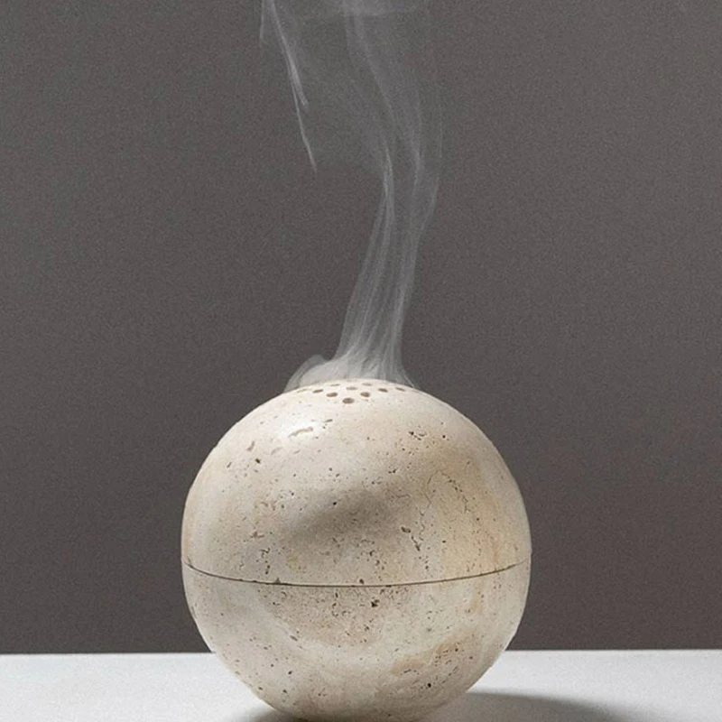 Natural Marble Cave Hole Spherical Incense Burner Yellow Travertine Stone Living Room Desktop Craft Ornament Home Decoration
Natural Marble Cave Hole Spherical Incense Burner Yellow Travertine Stone Living Room Desktop Craft Ornament Home Decoration