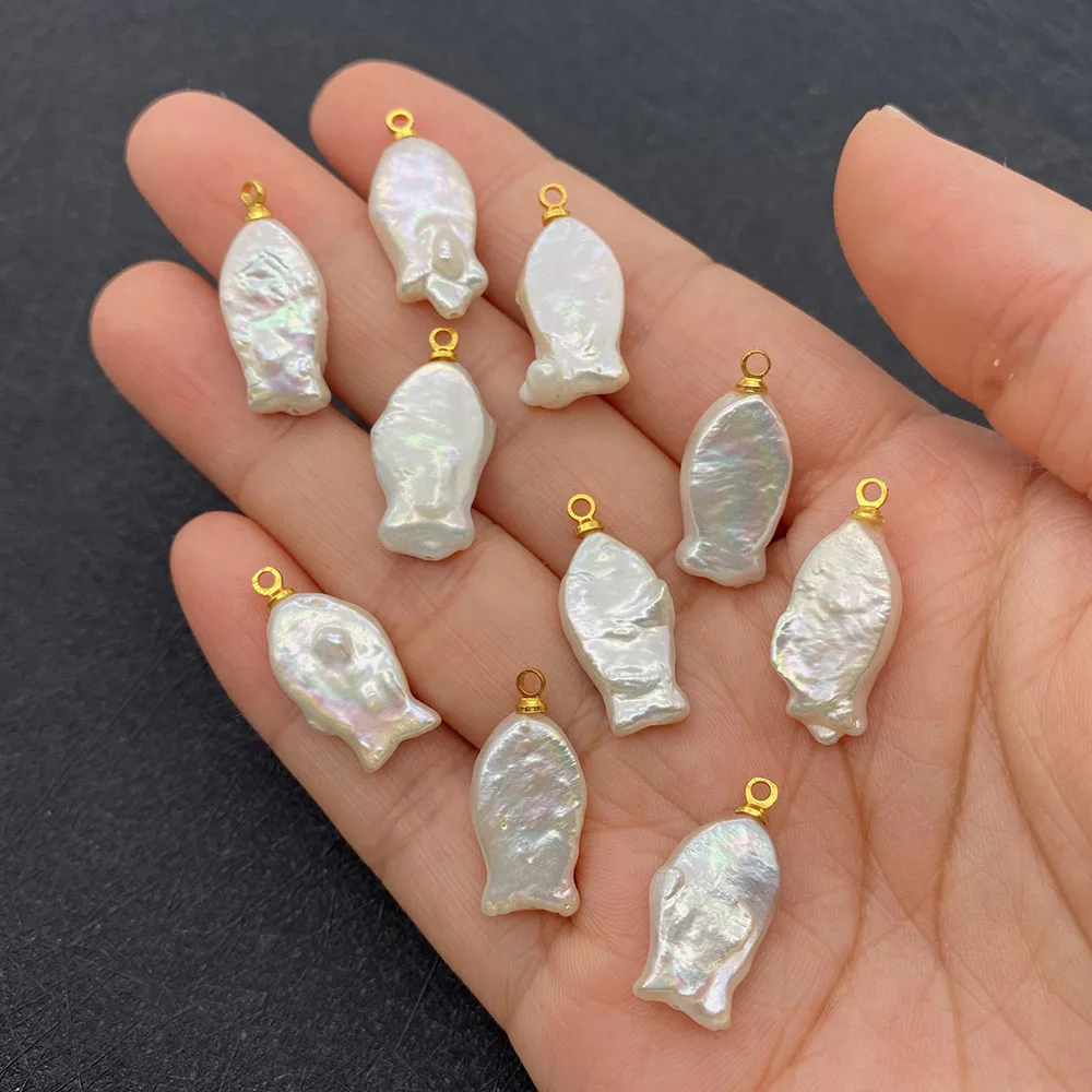1pcs Natural Freshwater Pearl Pendant Jewelry Fish Shaped Jewelry DIY Making Necklace Earrings Charm Accessories Supplies
1pcs Natural Freshwater Pearl Pendant Jewelry Fish Shaped Jewelry DIY Making Necklace Earrings Charm Accessories Supplies