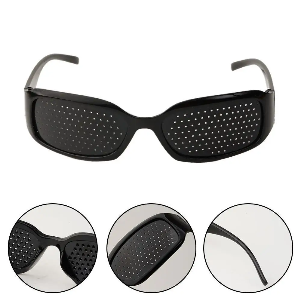 

Improve Pinhole Glasses With Holes Black Vision Care Pinhole Eye Exercise Eyeglasses Eyesight Improve Plastic Eyewear BEST