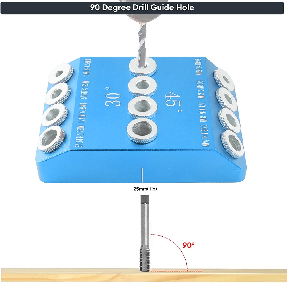 30/45/90 Degree Drill Guide Multi-angle Aluminum Alloy Punching Locator CNC Pocket Hole Jig Oblique Vertical DIY Carpentry Tools
30/45/90 Degree Drill Guide Multi-angle Aluminum Alloy Punching Locator CNC Pocket Hole Jig Oblique Vertical DIY Carpentry Tools