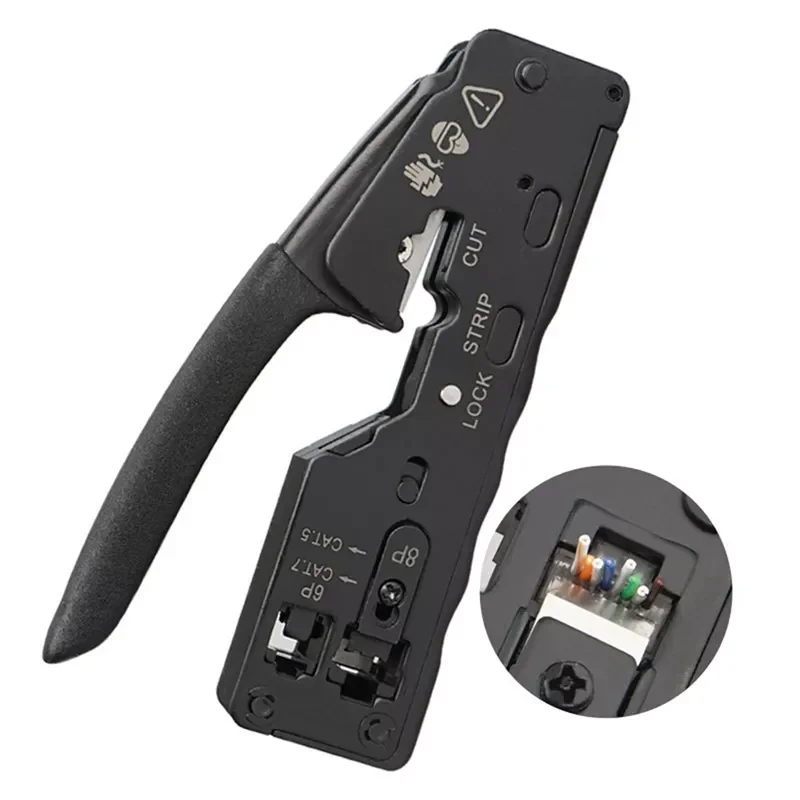 NEW2023 Network Cable Crimper RJ45 Crimp Tool Cutter Stripper for Rj45 Cat7 Cat6 Cat5 Rj11 Rj12 Connector Crimper Pliers
NEW2023 Network Cable Crimper RJ45 Crimp Tool Cutter Stripper for Rj45 Cat7 Cat6 Cat5 Rj11 Rj12 Connector Crimper Pliers