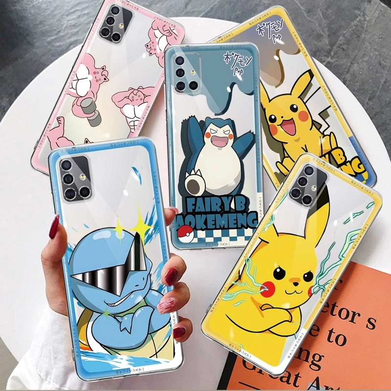 

Pokemon Pikachu Squirtle Manga Soft Case For Samsung Galaxy A21s A53 A32 4G A52 A13 5G A51 A12 A72 A22 A33 A31 A23 A73 A71 A52s