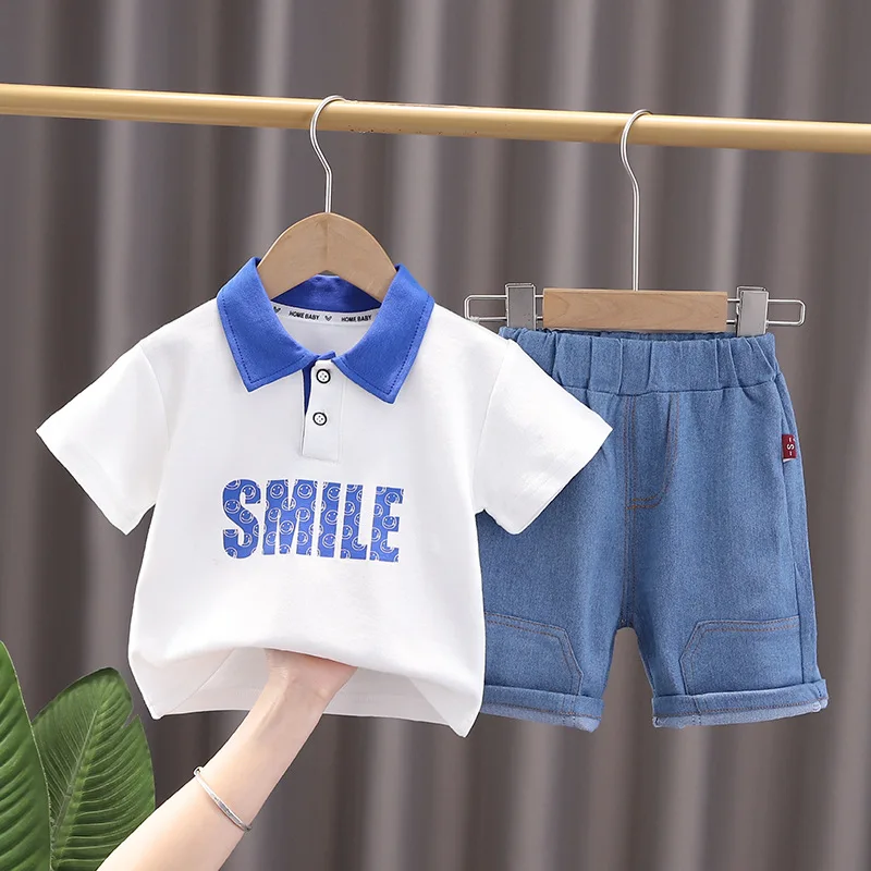 Toddler Baby Boy Girl Clothes 2022 Summer Casual Infant 2pcs Outfits Letter Polo T-shir+ Denim Shorts Children Fashion Tracksuit
Toddler Baby Boy Girl Clothes 2022 Summer Casual Infant 2pcs Outfits Letter Polo T-shir+ Denim Shorts Children Fashion Tracksuit