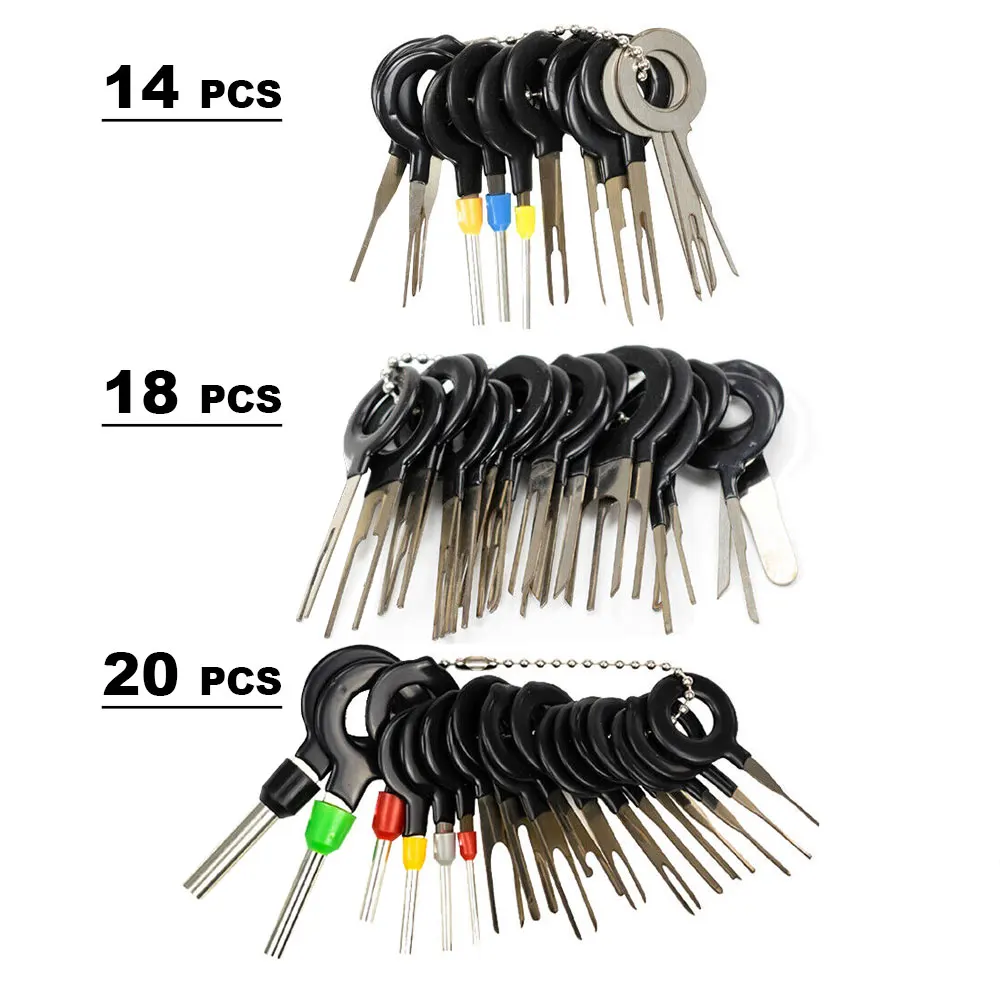 52pcs Car Terminal Removal Repair Tools Electrical Wiring Crimp Connector Pin Extractor Kit Keys Automotive Plug Pullers
52pcs Car Terminal Removal Repair Tools Electrical Wiring Crimp Connector Pin Extractor Kit Keys Automotive Plug Pullers