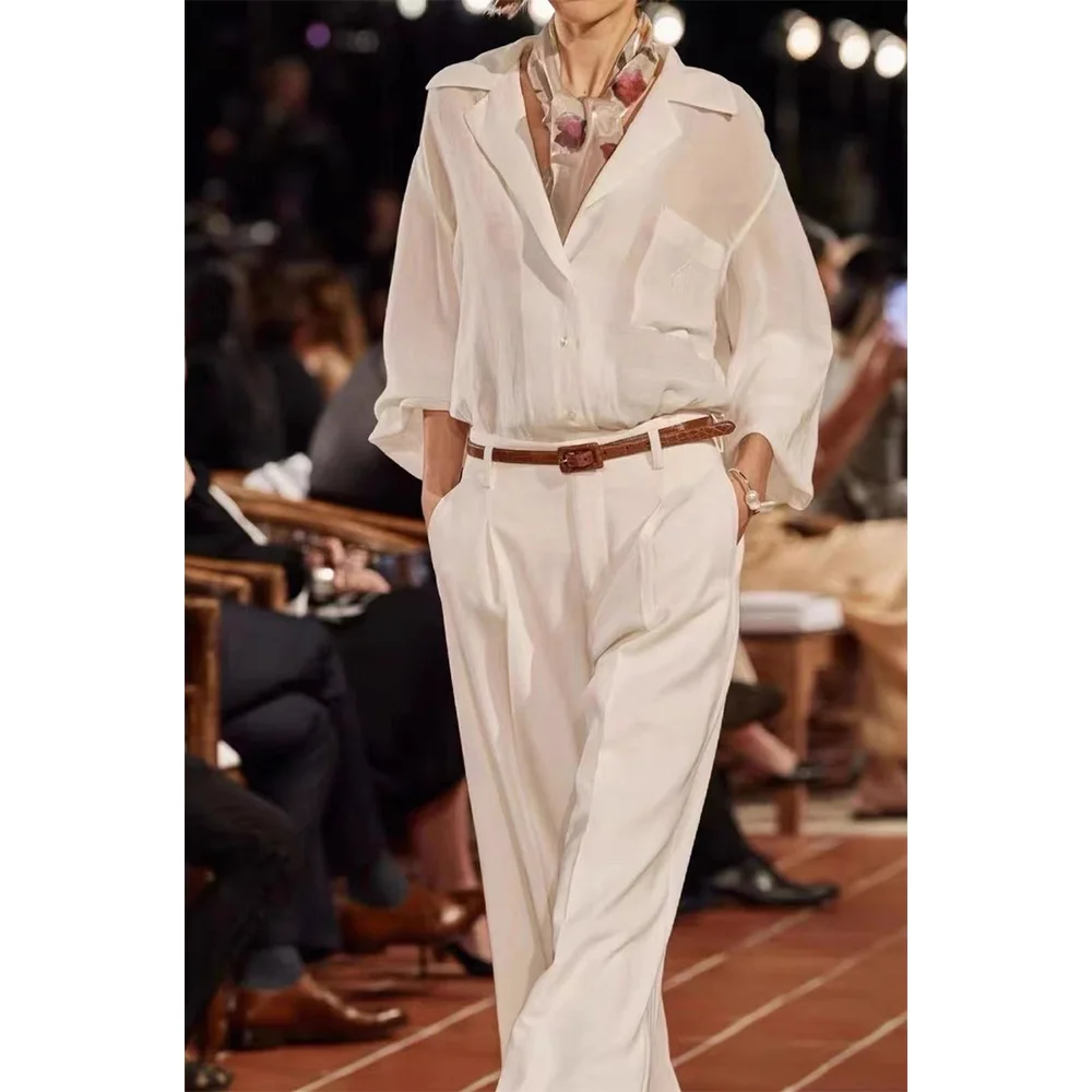 Linen White V-neck Lapel Long Sleeve Shirt Women 2023 Summer Design Niche Professional Blouse Loose Top
Linen White V-neck Lapel Long Sleeve Shirt Women 2023 Summer Design Niche Professional Blouse Loose Top
