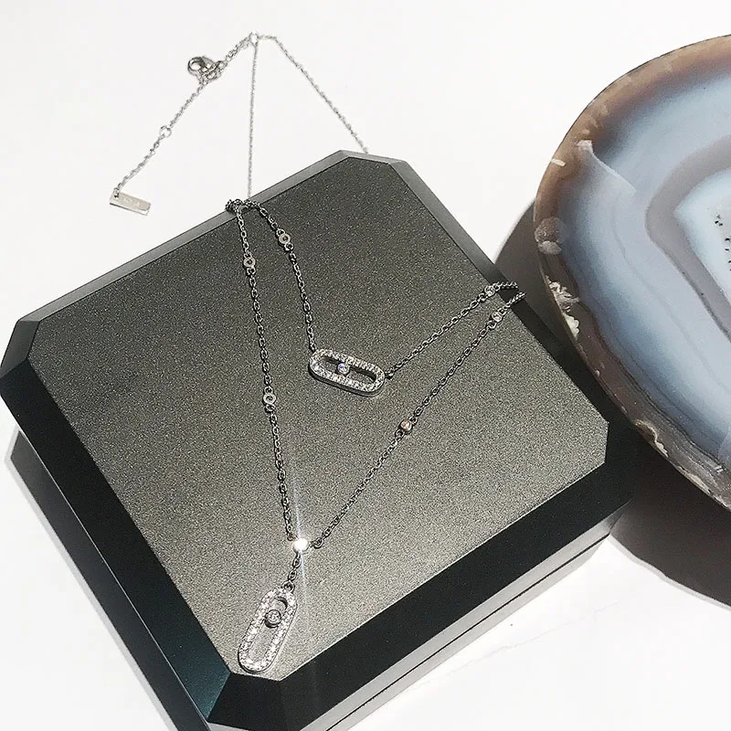 Aristocratic Luxury Double Layer Classic Ladies Necklace Diamond Slippery Suitable for Festive Gifts for Girlfriend 
Aristocratic Luxury Double Layer Classic Ladies Necklace Diamond Slippery Suitable for Festive Gifts for Girlfriend