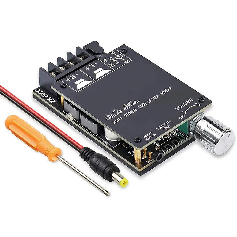 Модуль платы Bluetooth для усилителя 3,5 мм AUX + Bluetooth 5,0 Amp 2 канала 50 Вт + 50 Вт TPA3116D2 чип-плата (502C)
Модуль платы Bluetooth для усилителя 3,5 мм AUX + Bluetooth 5,0 Amp 2 канала 50 Вт + 50 Вт TPA3116D2 чип-плата (502C)