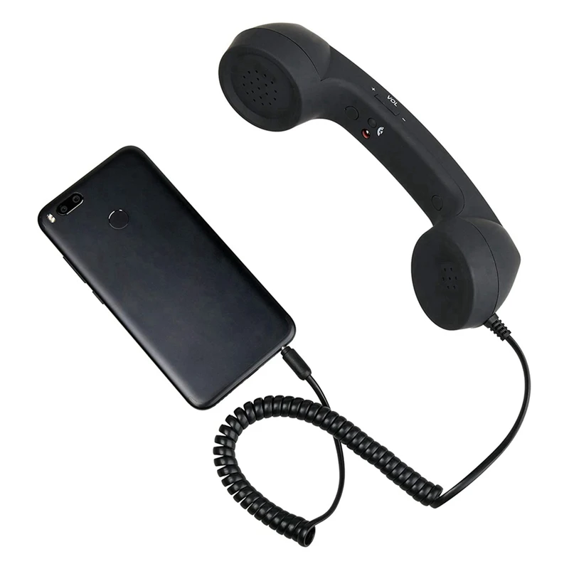 2X Vintage Retro Telephone Handset Cell Phone Receiver MIC Microphone For Cellphone Smartphone, 3.5 Mm Socket (Black)
2X Vintage Retro Telephone Handset Cell Phone Receiver MIC Microphone For Cellphone Smartphone, 3.5 Mm Socket (Black)