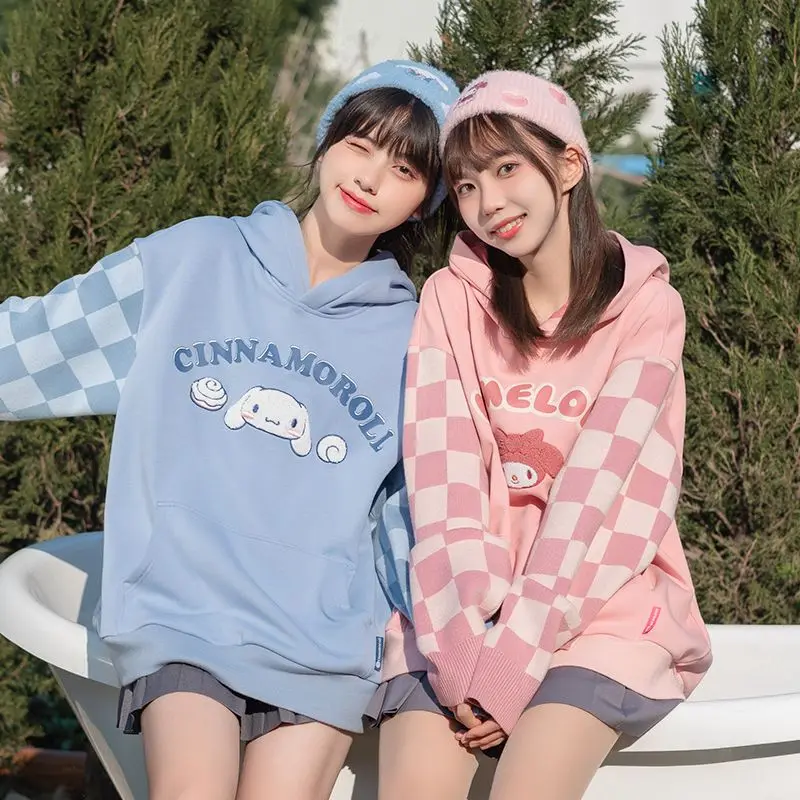 Sanrio Mymelody Kuromi Cinnamoroll Kawaii The Cute Cartoon Checkerboard Sweater Girl Winter Hooded Sweet Jk Uniform
Sanrio Mymelody Kuromi Cinnamoroll Kawaii The Cute Cartoon Checkerboard Sweater Girl Winter Hooded Sweet Jk Uniform
