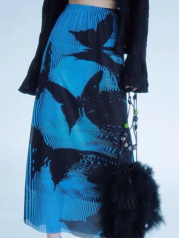 HOUZHOU Y2k Long Skirt Women Gothic Vintage Pleated Skirts Blue Butterfly Print High Waist Chic Harajuku Summer Female Outfits
HOUZHOU Y2k Long Skirt Women Gothic Vintage Pleated Skirts Blue Butterfly Print High Waist Chic Harajuku Summer Female Outfits