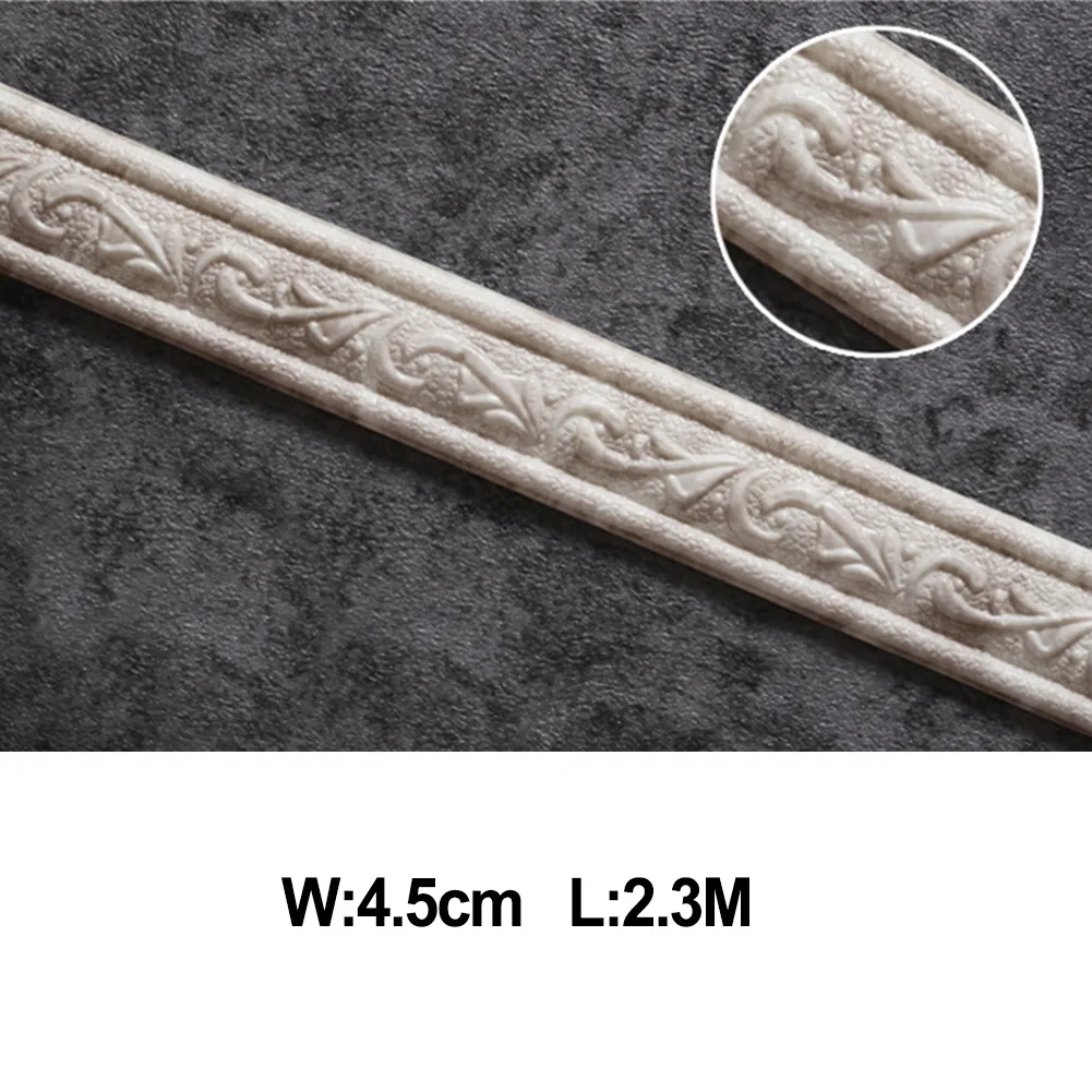 High Quality Wall Trim Line Skirting Border Wall Sticker Waterproof 2.3m*4cm 3D Decorative Edging Environmental
High Quality Wall Trim Line Skirting Border Wall Sticker Waterproof 2.3m*4cm 3D Decorative Edging Environmental