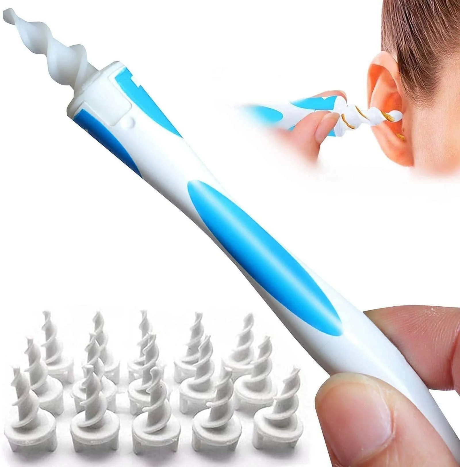 Earwax Remover Spiral Ear Wax Remover Silicone Ear Cleaner with 16 Soft Replacement Heads Earwax Removal Tool for Adults Kids
Earwax Remover Spiral Ear Wax Remover Silicone Ear Cleaner with 16 Soft Replacement Heads Earwax Removal Tool for Adults Kids