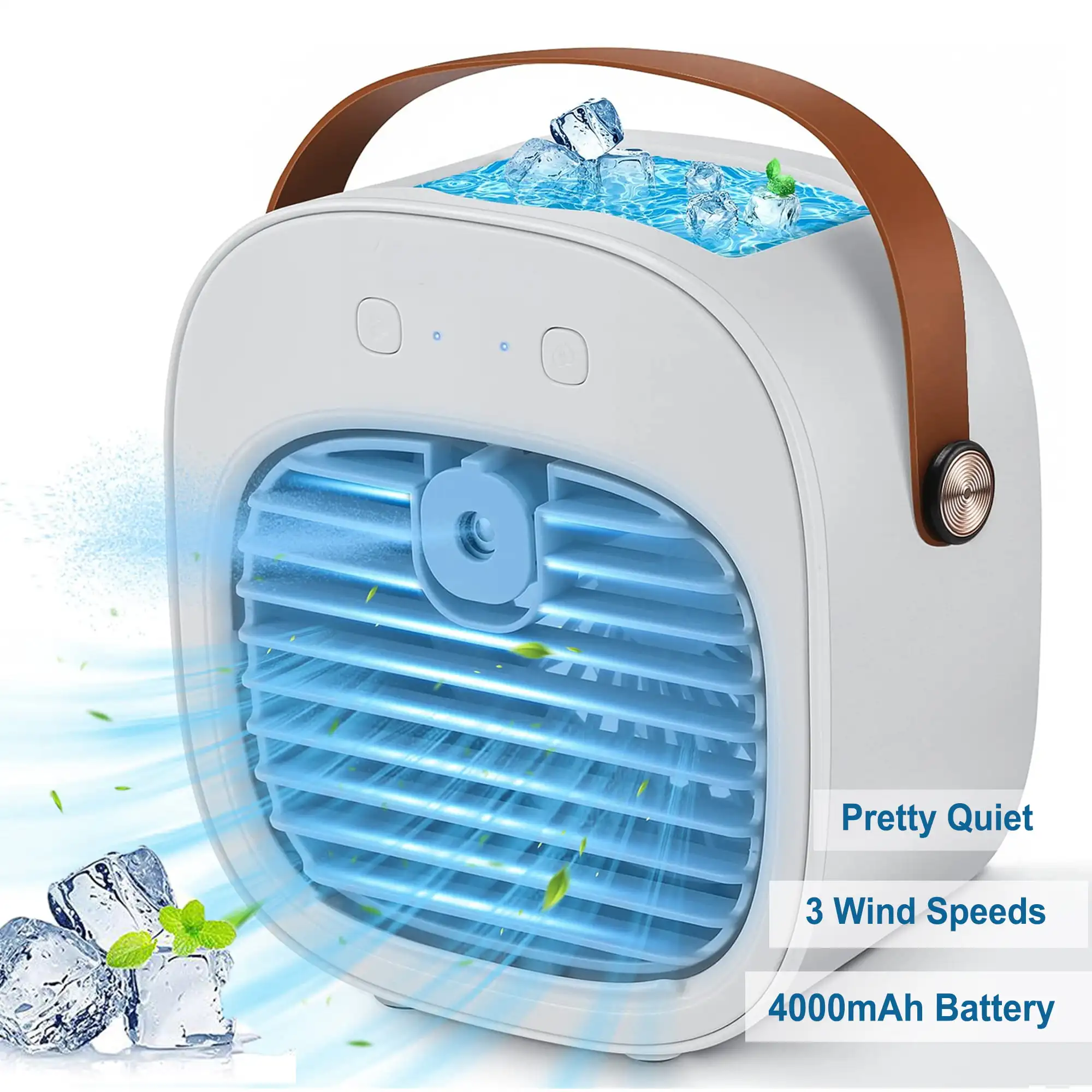 Air Conditioner Portable Rechargeable Personal Cordless Air Cooler Battery Powered Desk Fan with 3 Speeds for Small Room Office
Air Conditioner Portable Rechargeable Personal Cordless Air Cooler Battery Powered Desk Fan with 3 Speeds for Small Room Office