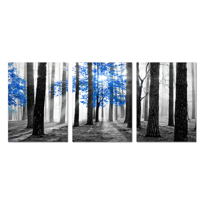 3 Pieces Forest Landscape Wall Decor Poster Blue Leaves Tree Print Canvas Painting Modern Style Picture Living Room Wall Art
3 Pieces Forest Landscape Wall Decor Poster Blue Leaves Tree Print Canvas Painting Modern Style Picture Living Room Wall Art