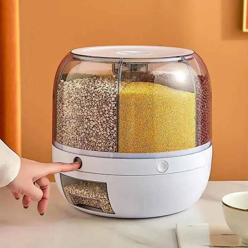 Grain Storage Box Rotary Separation Sealed Jar Grain Dispenser Storage Grain Kitchen Rice Bucket Rice Container
Grain Storage Box Rotary Separation Sealed Jar Grain Dispenser Storage Grain Kitchen Rice Bucket Rice Container