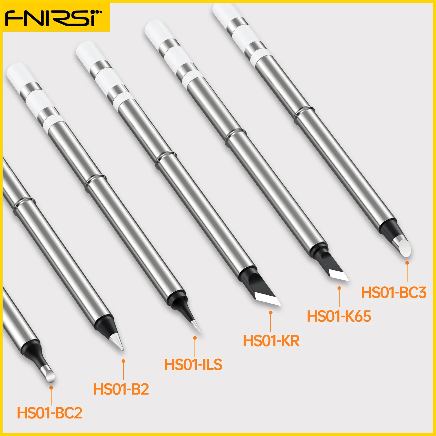 

FNIRSI HS-01 Soldering Iron Tip Internal Heating Type Lead-Free Soldering Station Kit HS01-BC2 B2 ILS KR K65 BC3 PD 65W