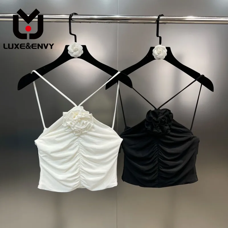 LUXE&ENVY 2023 Summer New Elegant Tank Tops Slim Pleated 3D Flower Temperament Solid Color Sleeveless Vest Women WZ2902
LUXE&ENVY 2023 Summer New Elegant Tank Tops Slim Pleated 3D Flower Temperament Solid Color Sleeveless Vest Women WZ2902