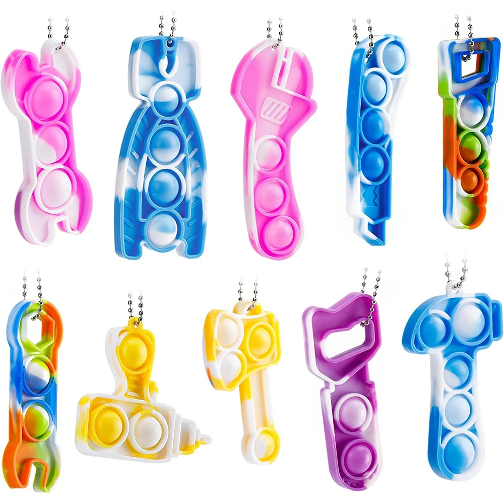 10 Pcs Mini Push Pop Bubble Fidget Toy Simple Fidget Keychain Toy Multicolor Sensory Stress Relief Pop Desk Toy for Kids Adults
10 Pcs Mini Push Pop Bubble Fidget Toy Simple Fidget Keychain Toy Multicolor Sensory Stress Relief Pop Desk Toy for Kids Adults