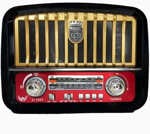 NEW caixa de som Caixa Som Antiga Radio Portátil Retro Am Fm Sd Usb Bluetooth Com Lanterna (Dourado)
NEW caixa de som Caixa Som Antiga Radio Portátil Retro Am Fm Sd Usb Bluetooth Com Lanterna (Dourado)